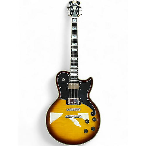Used D'Angelico DELUXE ATLANTIC Vintage Sunburst Solid Body Electric Guitar Vintage Sunburst