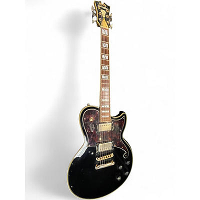 Used D'Angelico DELUXE Black and Gold Solid Body Electric Guitar