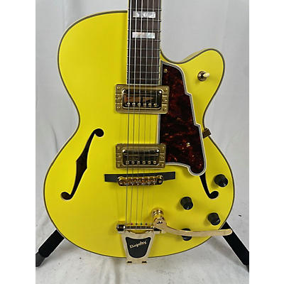 D'Angelico Used D'Angelico DLX 175 Matte Yellow Hollow Body Electric Guitar