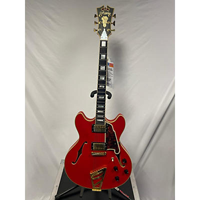 D'Angelico Used D'Angelico DLX DCPT Red Hollow Body Electric Guitar