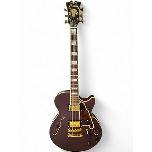 Used D'Angelico DLX  Purple Hollow Body Electric Guitar Purple