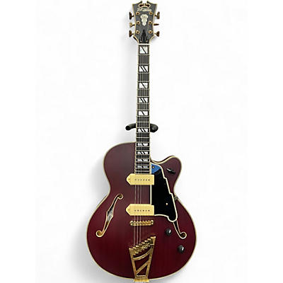 Used D'Angelico Deluxe 59 Red Solid Body Electric Guitar