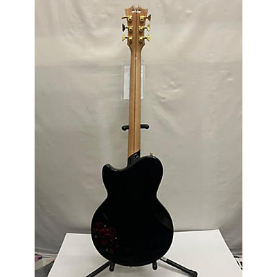 D'Angelico Used D'Angelico Deluxe Atlantic Baritone Black Solid Body Electric Guitar