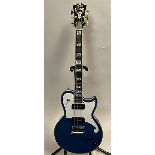 D'Angelico Used D'Angelico Deluxe Atlantic Blue Sapphire Solid Body Electric Guitar Blue Sapphire