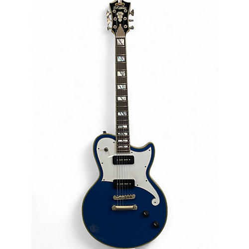 Used D'Angelico Deluxe Atlantic Blue Sapphire Solid Body Electric Guitar Blue Sapphire