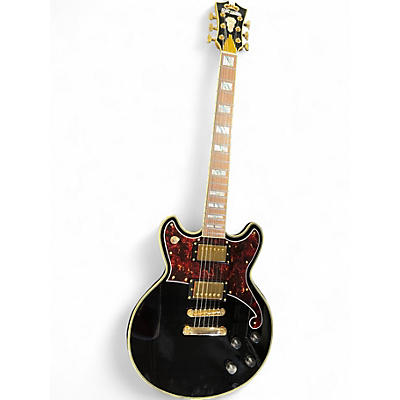 Used D'Angelico Deluxe Ebony Solid Body Electric Guitar