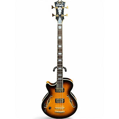 Used D'Angelico EX 4 String 2 Tone Sunburst Electric Bass Guitar