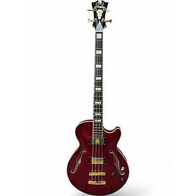 Used D'Angelico EX 4 String RED Electric Bass Guitar
