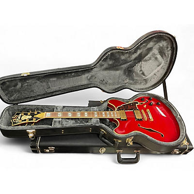 Used D'Angelico EX-DC/SP Crimson Red Trans Hollow Body Electric Guitar