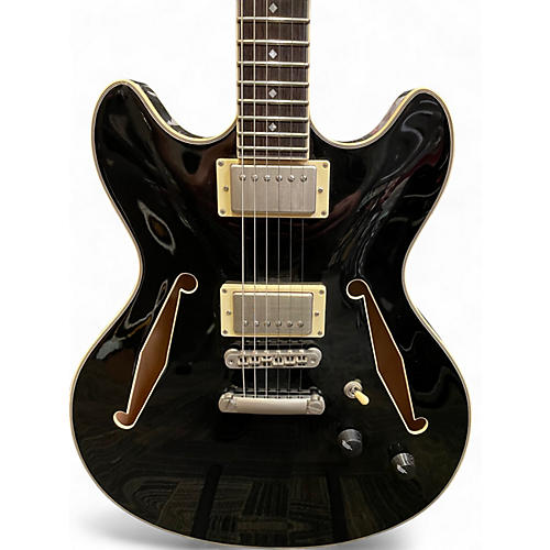 Used D'Angelico EX-DC Tour Black Hollow Body Electric Guitar Black