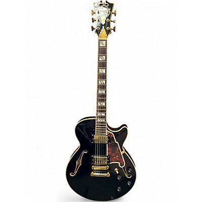 Used D'Angelico EX-SS Black Hollow Body Electric Guitar
