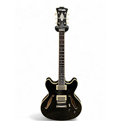 Used D'Angelico EX-SS Black Hollow Body Electric Guitar