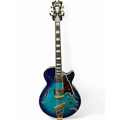 Used D'Angelico EX-SS Blue Burst Hollow Body Electric Guitar