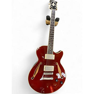 Used D'Angelico EX-SS Tour Wine Red Hollow Body Electric Guitar