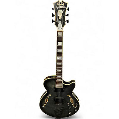 Used D'Angelico EX-SS Trans Black Hollow Body Electric Guitar