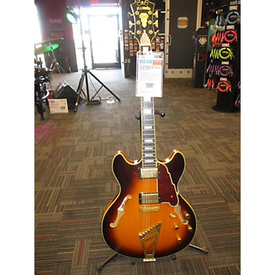 D'Angelico Used D'Angelico EXCEL-DC Vintage Sunburst Hollow Body Electric Guitar