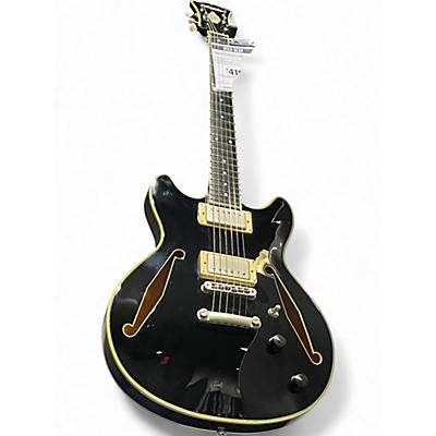 Used D'Angelico EXCEL SERIES MINI DC TOUR Black Hollow Body Electric Guitar