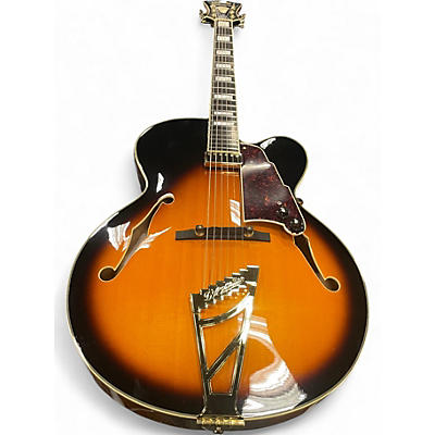 Used D'Angelico EXL-1 Brown Sunburst Hollow Body Electric Guitar