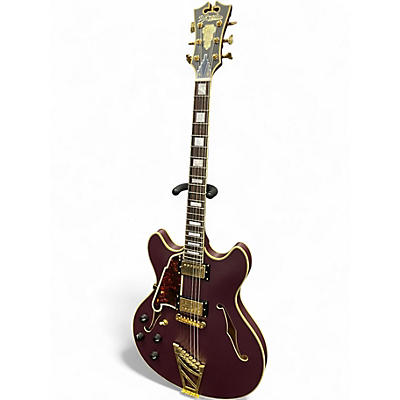 Used D'Angelico EXL-1 Left Handed Matte Plum Electric Guitar