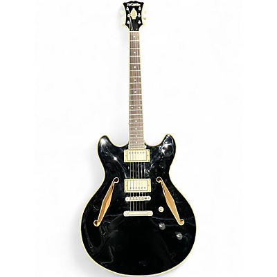 Used D'Angelico Excel DC Tour Black Hollow Body Electric Guitar