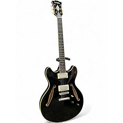 Used D'Angelico Excel DC Tour Black Hollow Body Electric Guitar