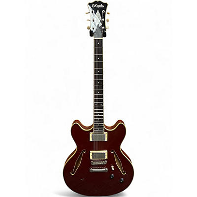 Used D'Angelico Excel DC Tour Wine Red Hollow Body Electric Guitar