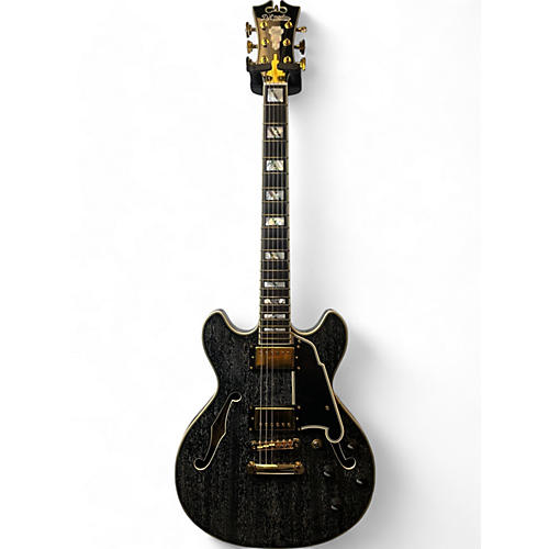 D'Angelico Used D'Angelico Excel Mini Dc Black and White Hollow Body Electric Guitar Black and White