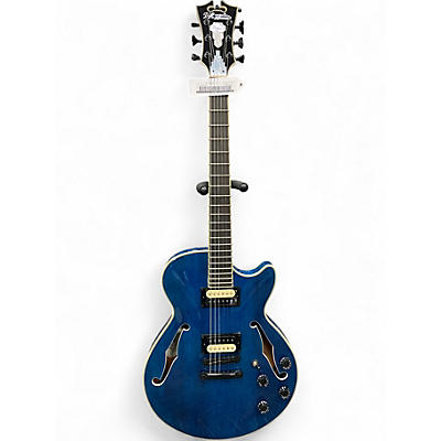Used D'Angelico Fabrizio Sotti Blue Hollow Body Electric Guitar