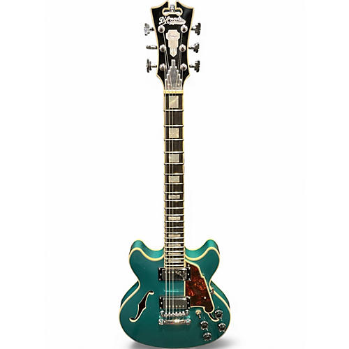 Used D'Angelico Mini DC Turquoise Hollow Body Electric Guitar Turquoise