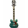 Used D'Angelico Mini DC Turquoise Hollow Body Electric Guitar Turquoise