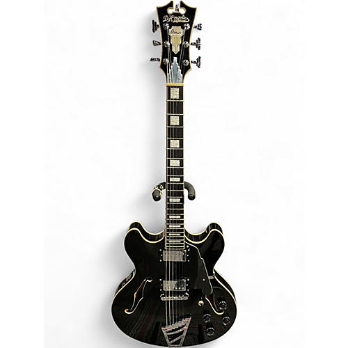 Used D'Angelico PREMIER DAPDCSBKCTCB Black Hollow Body Electric Guitar Black