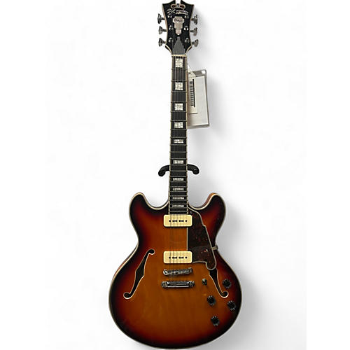 D'Angelico Used D'Angelico PREMIER DC P-90 Vintage Sunburst Hollow Body Electric Guitar Vintage Sunburst