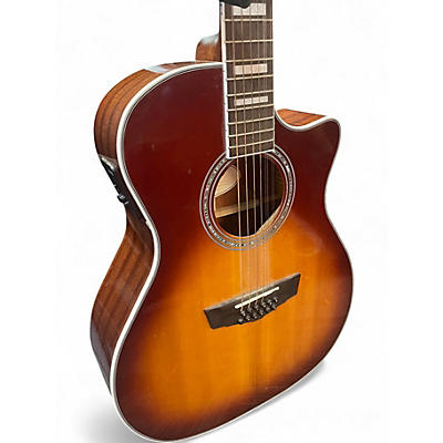 Used D'Angelico PREMIER FULTON Caramel Burst 12 String Acoustic Electric Guitar