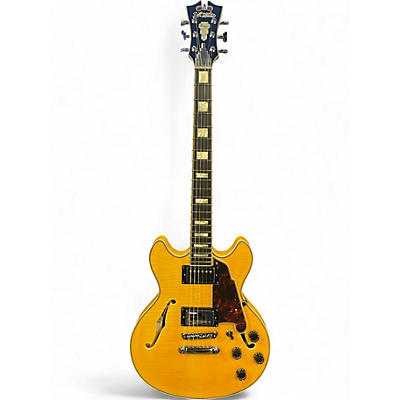 Used D'Angelico PREMIER MINI DC Amber Hollow Body Electric Guitar