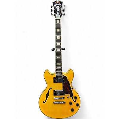 Used D'Angelico PREMIER MINI DC Amber Hollow Body Electric Guitar