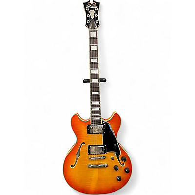 Used D'Angelico PREMIER MINI DC XT Honey Burst Hollow Body Electric Guitar