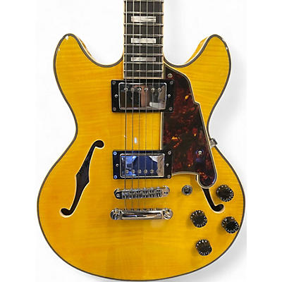 Used D'Angelico PREMIER MINI DC XT Yellow Hollow Body Electric Guitar