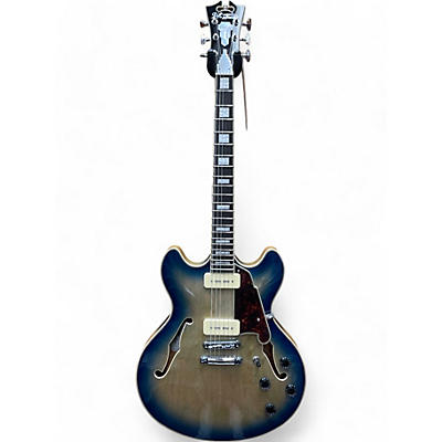 Used D'Angelico PREMIER NEW YORK Blue Burst Hollow Body Electric Guitar