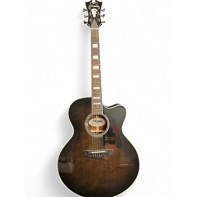 Used D'Angelico PSJ-600 Black Cherry Acoustic Electric Guitar