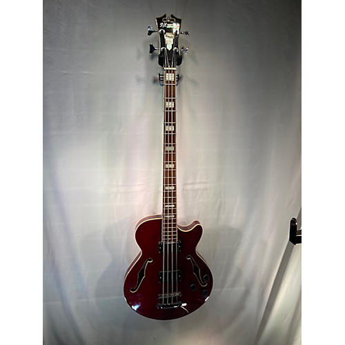 D'Angelico Used D'Angelico Premier Bass Red Electric Bass Guitar Red