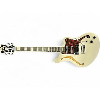 D'Angelico Used D'Angelico Premier Bedford HS Bone White Sparkle Hollow Body Electric Guitar