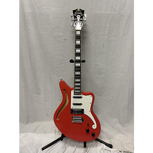 D'Angelico Used D'Angelico Premier Bedford HSS Orange Hollow Body Electric Guitar Orange