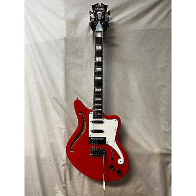 D'Angelico Used D'Angelico Premier Bedford SH Fiesta Red Hollow Body Electric Guitar