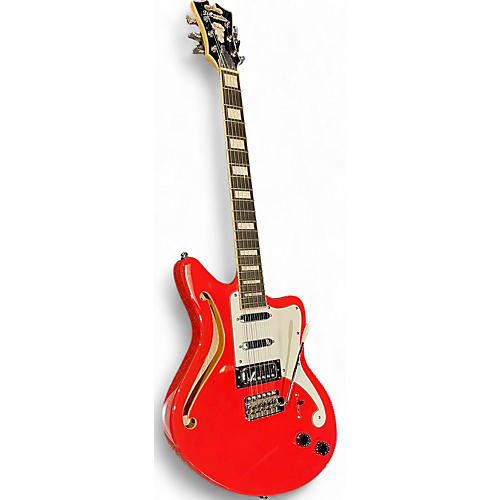 Used D'Angelico Premier Bedford SH Fiesta Red Hollow Body Electric Guitar Fiesta Red