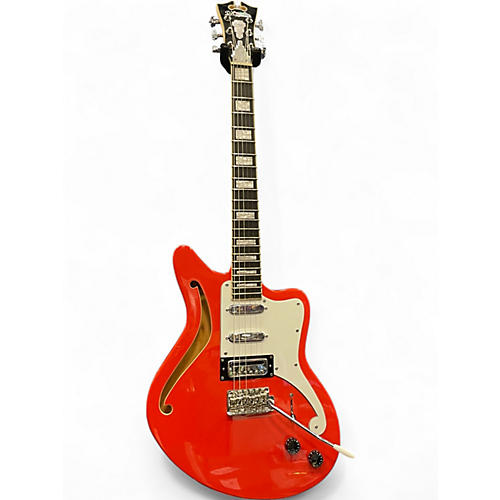 Used D'Angelico Premier Bedford SH Fiesta Red Solid Body Electric Guitar Fiesta Red