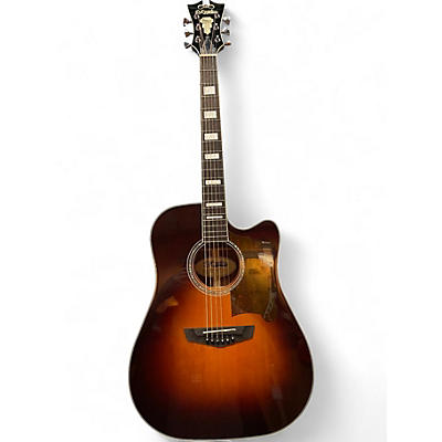 Used D'Angelico Premier Bowery Dreadnaught Vintage Sunburst Acoustic Electric Guitar