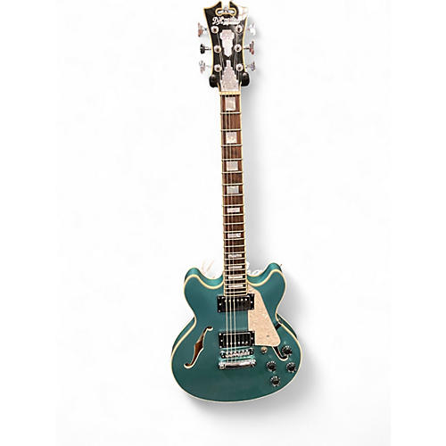 Used D'Angelico Premier DC Mini Lake Placid Blue Hollow Body Electric Guitar Lake Placid Blue