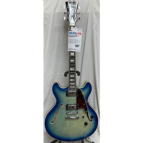 D'Angelico Used D'Angelico Premier DC XT Blue Burst Hollow Body Electric Guitar Blue Burst