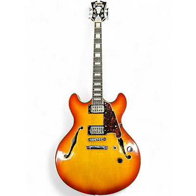 Used D'Angelico Premier DC XT Iced Tea Burst Hollow Body Electric Guitar