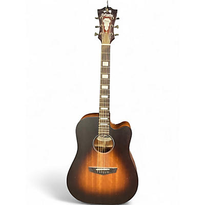 Used D'Angelico Premier Delancey Cutaway Dreadnought 2 Color Sunburst Acoustic Electric Guitar